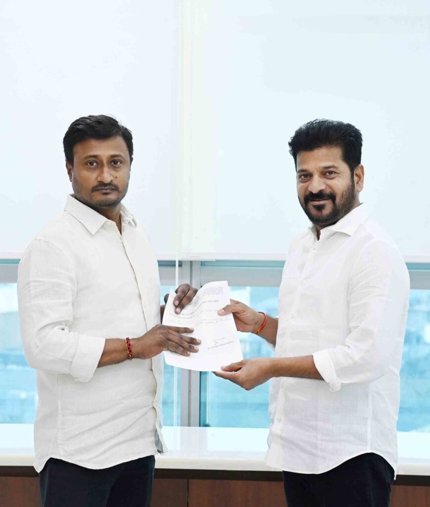 Mp Raghuveer Reddy With Revanth Reddy MP Raghuveer Reddy appeals to CM Revanth Reddy