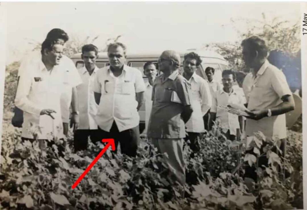 Professor Mareddy Ranga Reddy, the creator of cotton ginseng