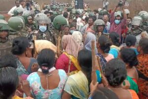 ఖమ్మం భూదాన్ భూముల్లో SDRF, పోలీసుల దృశ్యాలు